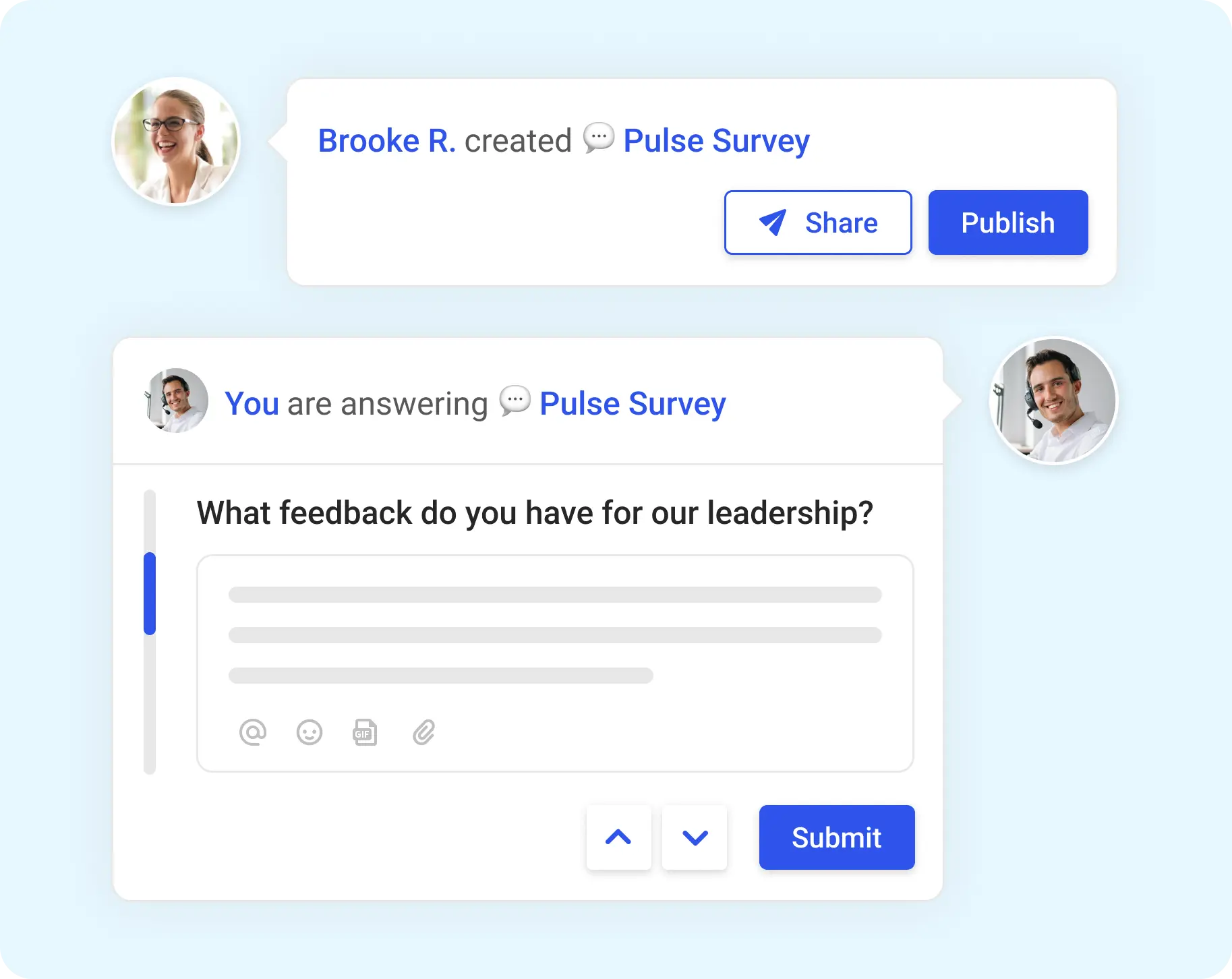 Assembly Surveys & Workflows Dashboard showing interactive flows, team communication, and engagement analytics